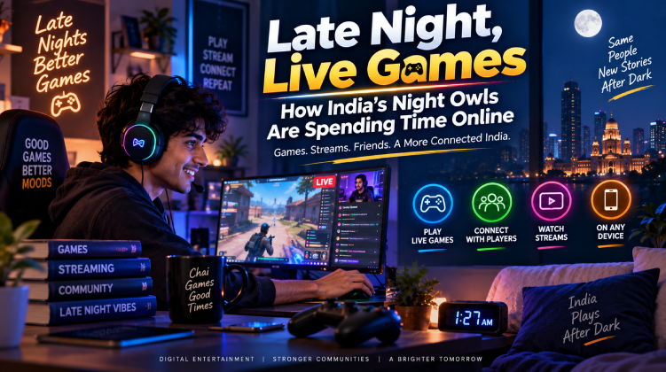 Late Night, Live Games: How India’s Night Owls Are Spending Time Online
